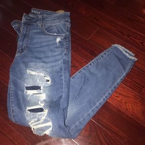 American Eagle ripped jeggings